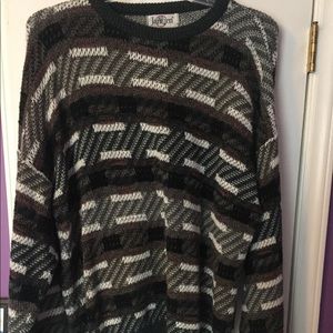 Oversized multicolored sweater.